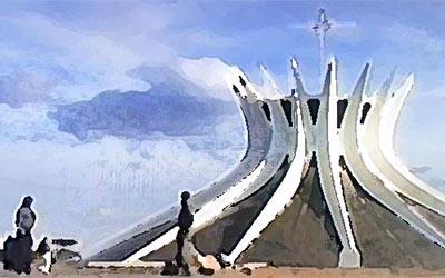 Aquarell von Brasilia